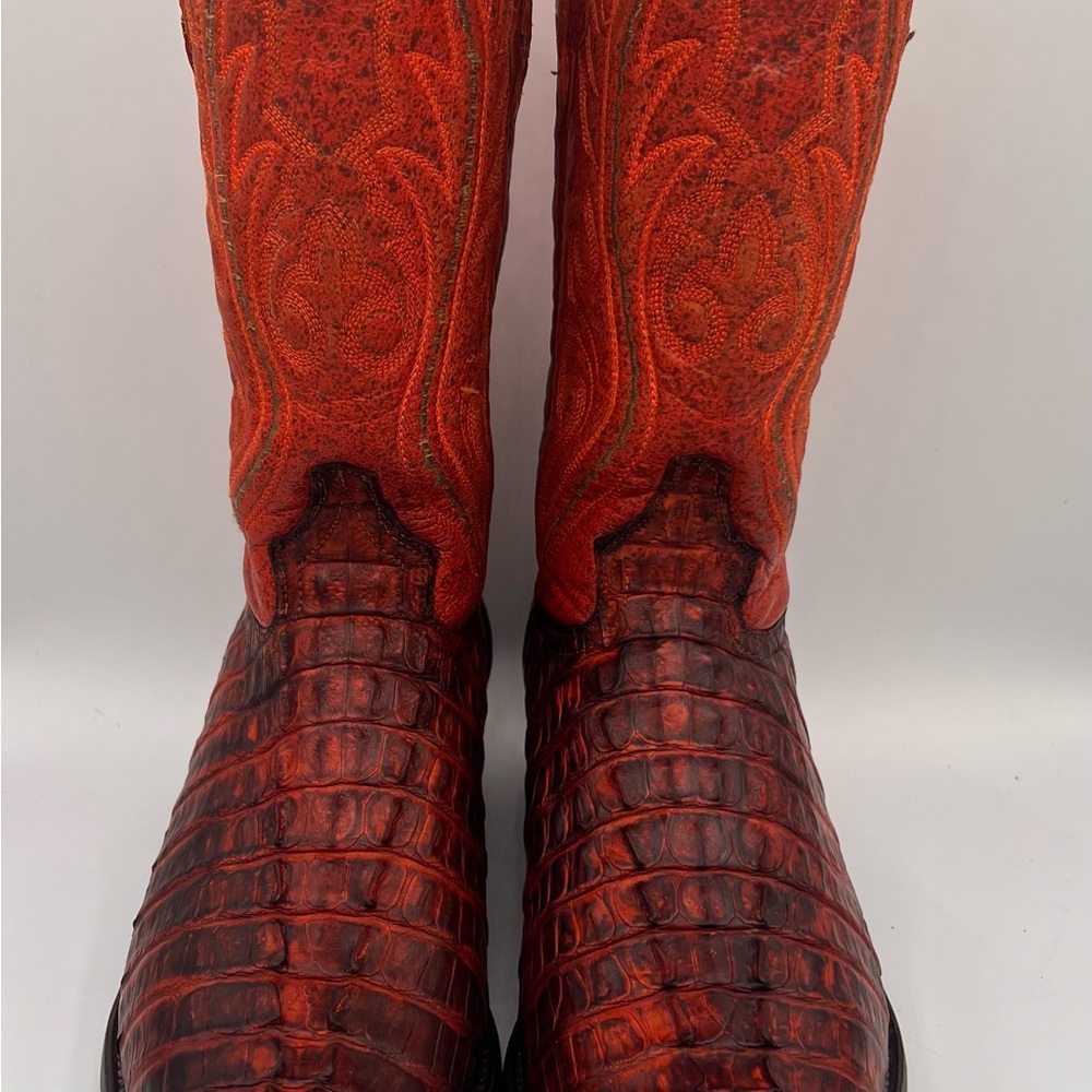 Aguila Real Genuine Caiman Exotic Cowboy Boots sz 8.5